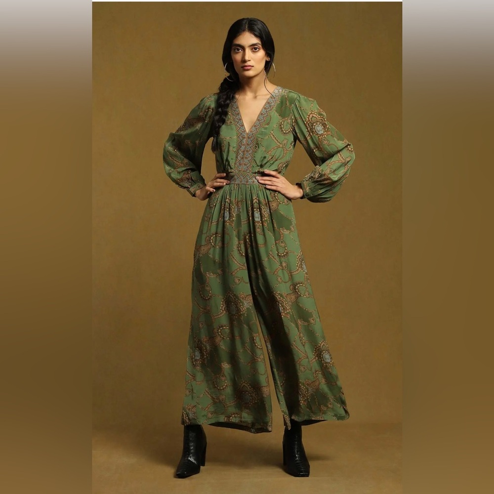 Ritu Kumar Green Paisley Women's Dress